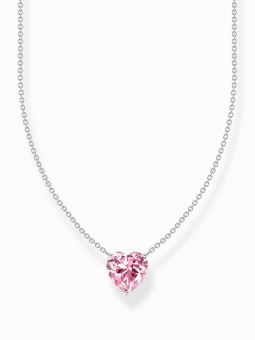 collana donna Thomas Sabo KE2211-051-9-L45V Silver necklace w. pink heart pendant