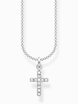 collana donna Thomas Sabo KE2069-051-14-L38V Silver necklace cross pavé