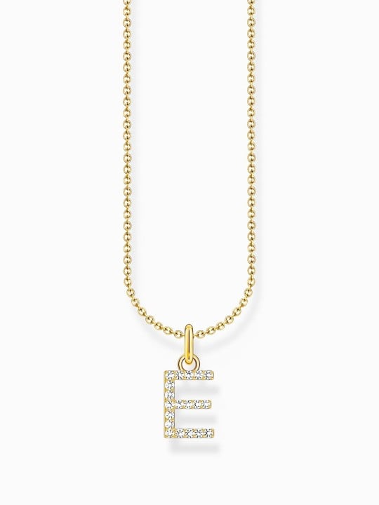 collana donna Thomas Sabo KE2244-414-14-L45V Gold-plated necklace letter E