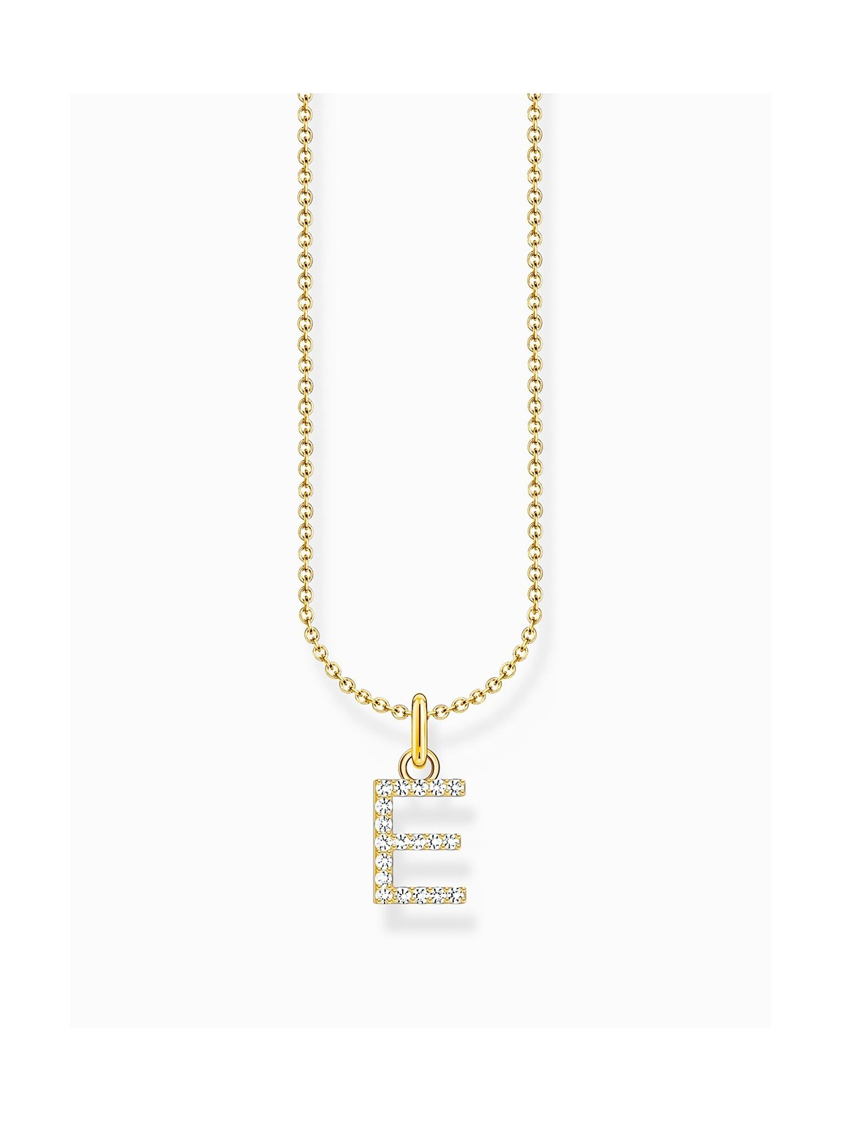 collana donna Thomas Sabo KE2244-414-14-L45V Gold-plated necklace letter E