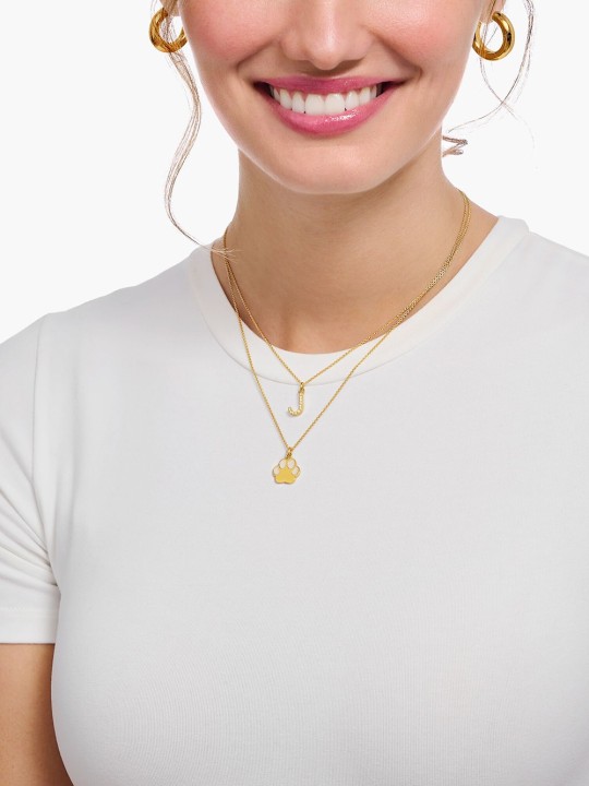 collana donna Thomas Sabo KE2244-414-14-L45V Gold-plated necklace letter E