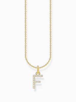 collana donna Thomas Sabo KE2245-414-14-L45V Gold-plated necklace letter F