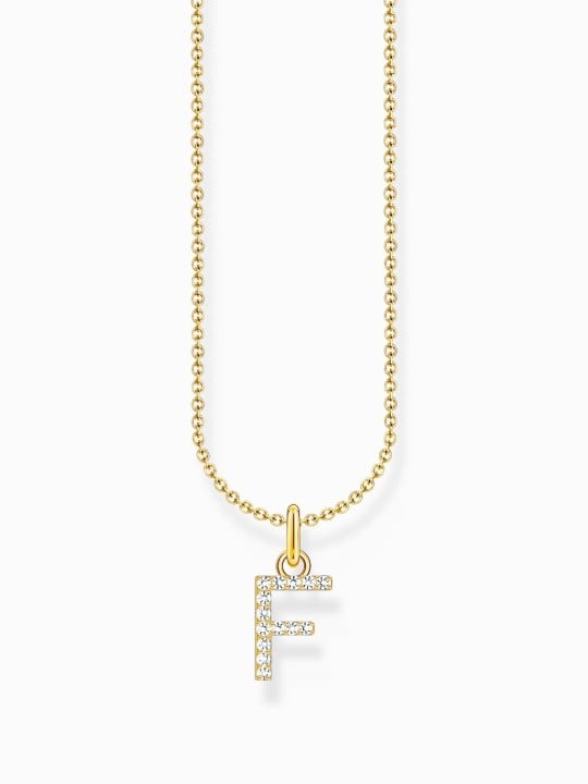 collana donna Thomas Sabo KE2245-414-14-L45V Gold-plated necklace letter F