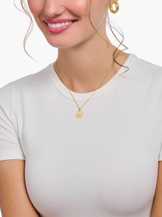 collana donna Thomas Sabo KE2266-427-14-L45V Gold-plated chain w. paw pendant