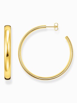 orecchini donna Thomas Sabo CR641-413-39 Gold-plated hoop earrings Chunky 50 mm