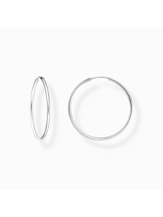 orecchini donna Thomas Sabo CR728-001-21 Silver hoop earrings 40 mm