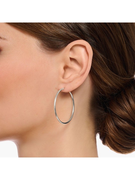 orecchini donna Thomas Sabo CR728-001-21 Silver hoop earrings 40 mm