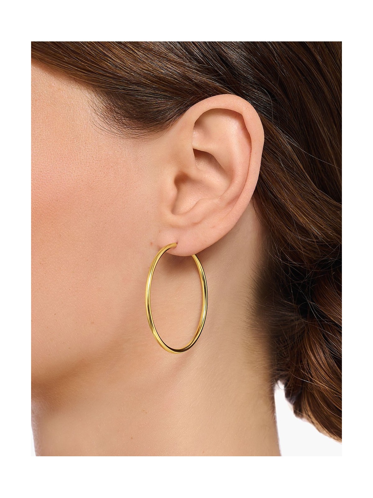 orecchini donna Thomas Sabo CR728-413-39 Gold-plated hoop earrings 40 mm