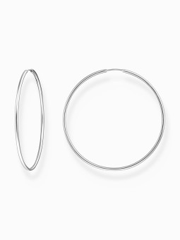 orecchini donna Thomas Sabo CR729-001-21 Silver hoop earrings 60 mm