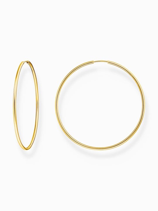 orecchini donna Thomas Sabo CR729-413-39 Gold-plated hoop earrings 60 mm