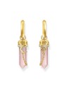 orecchini donna Thomas Sabo CR722-414-9 Gold Hoop Earrings w. pink crystal pendant & symbols