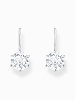 orecchini donna Thomas Sabo H2287-051-14 Silver dangle earrings w. white cubic zirconia