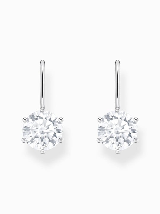 orecchini donna Thomas Sabo H2287-051-14 Silver dangle earrings w. white cubic zirconia
