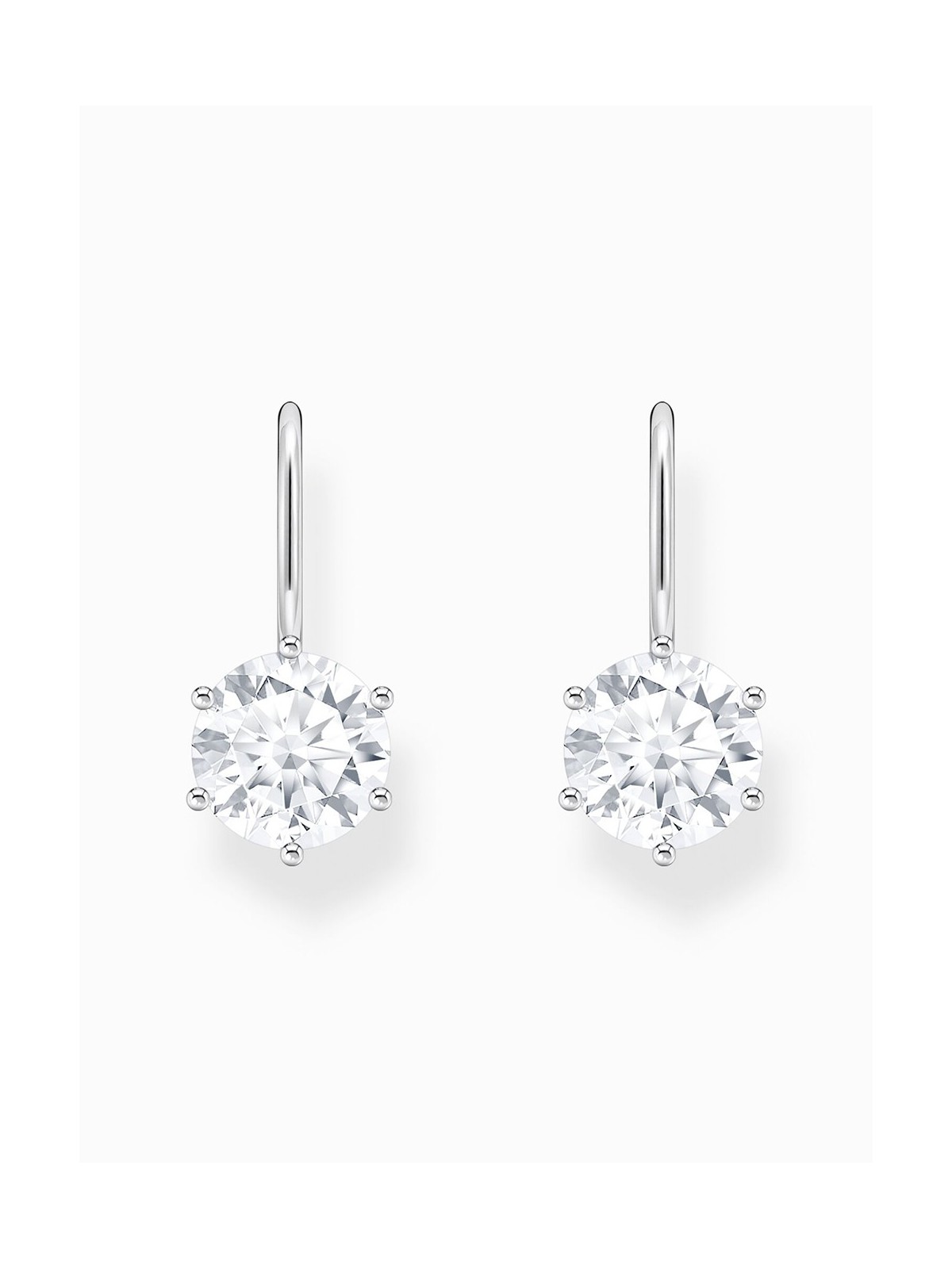 orecchini donna Thomas Sabo H2287-051-14 Silver dangle earrings w. white cubic zirconia