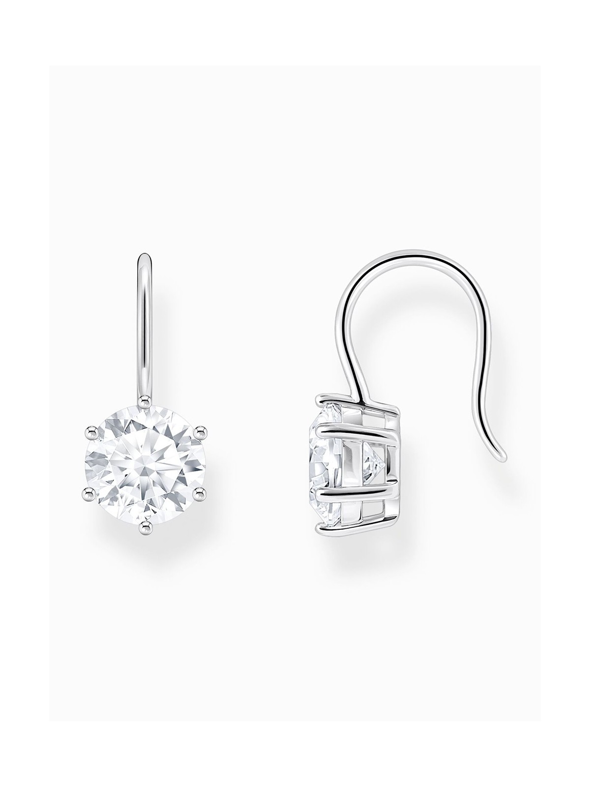 orecchini donna Thomas Sabo H2287-051-14 Silver dangle earrings w. white cubic zirconia