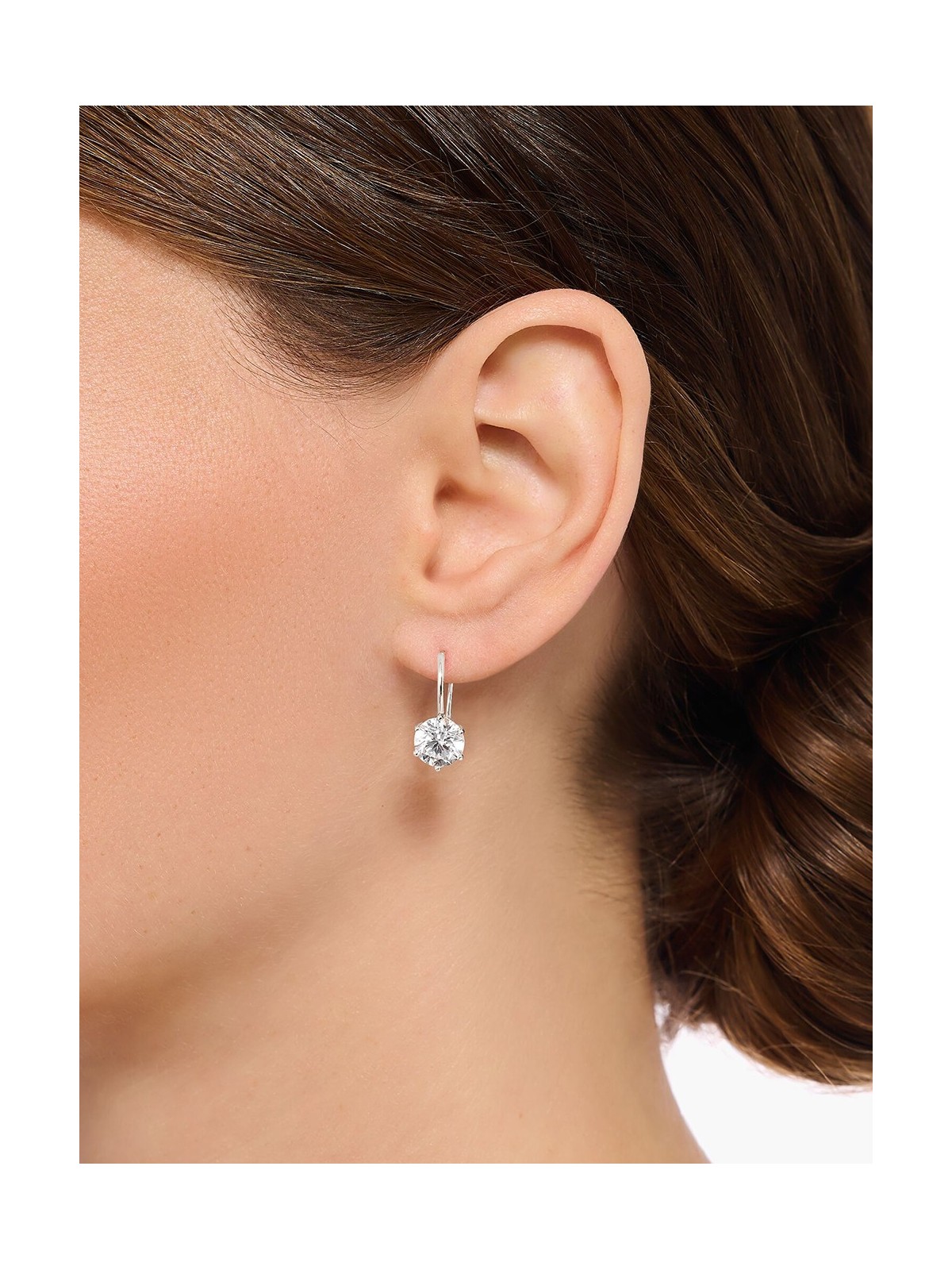 orecchini donna Thomas Sabo H2287-051-14 Silver dangle earrings w. white cubic zirconia