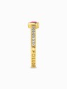 anello donna Thomas Sabo TR2448-995-10-56 Gold-plated solitaire ring w. red stone + zirconia