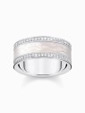 anello donna Thomas Sabo TR2446-041-14-56 Silver band ring w. white zirconia and enamel