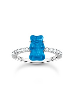 anello donna Thomas Sabo TR2459-052-1-54 Silver ring w. blue Goldbears