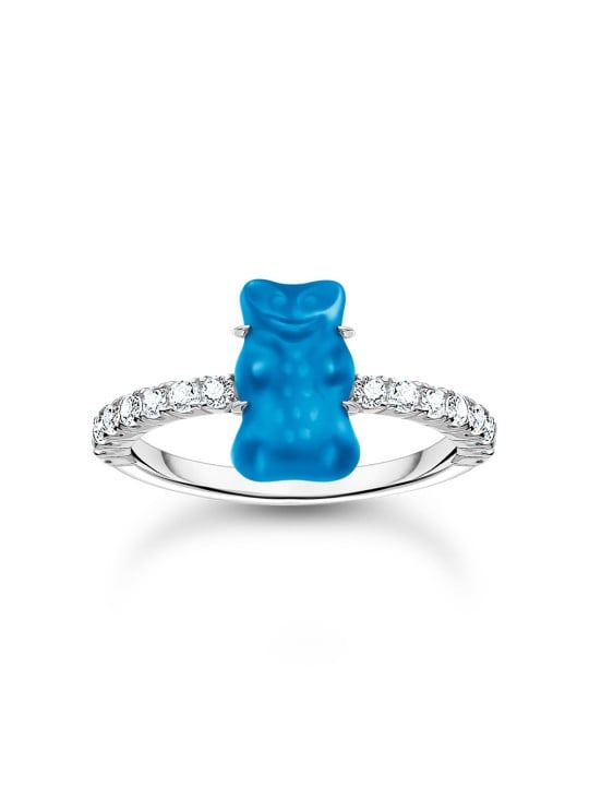anello donna Thomas Sabo TR2459-052-1-54 Silver ring w. blue Goldbears