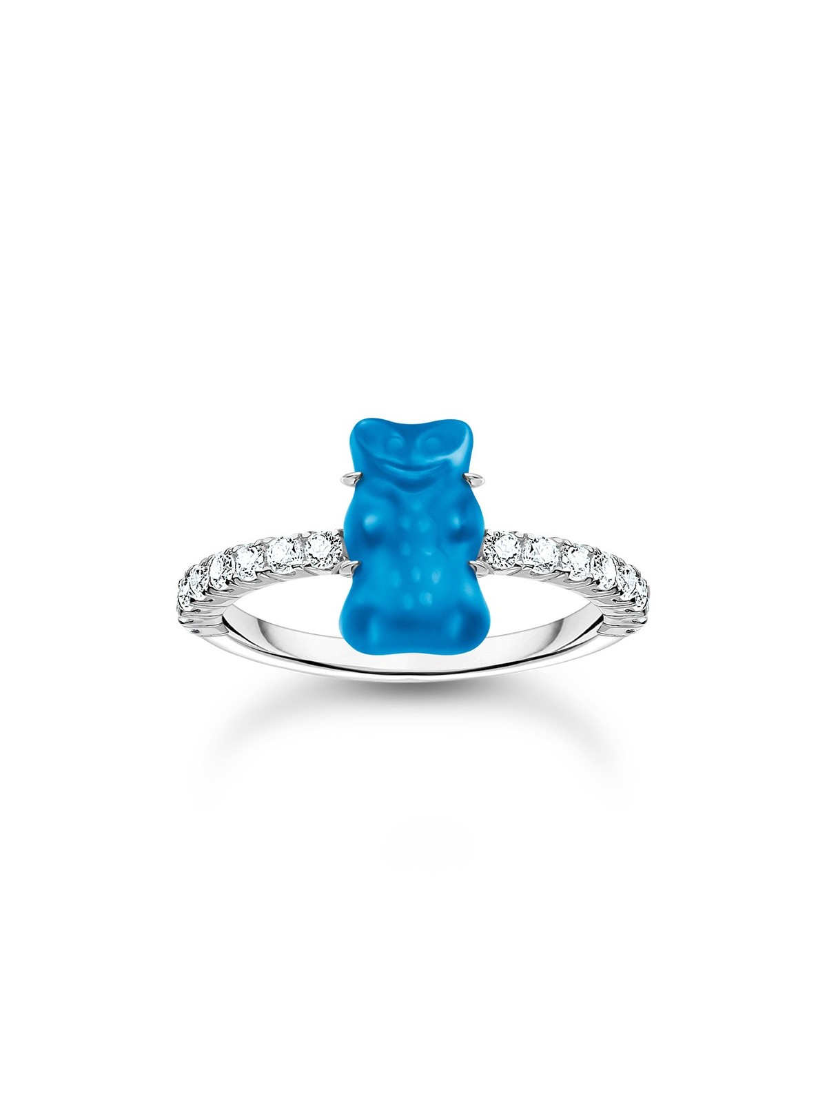 anello donna Thomas Sabo TR2459-052-1-54 Silver ring w. blue Goldbears