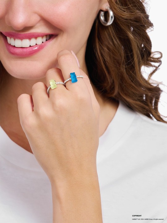 anello donna Thomas Sabo TR2459-052-1-54 Silver ring w. blue Goldbears