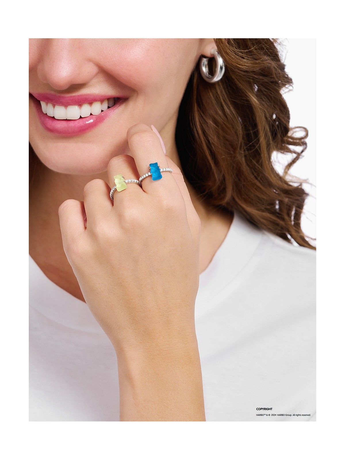 anello donna Thomas Sabo TR2459-052-1-54 Silver ring w. blue Goldbears