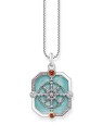 ciondolo Thomas Sabo PE961-340-7 Silver pendant Wheel of Karma + zirconia