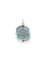 ciondolo Thomas Sabo PE961-340-7 Silver pendant Wheel of Karma + zirconia