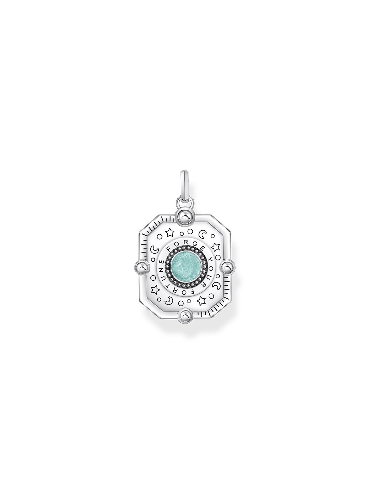 ciondolo Thomas Sabo PE961-340-7 Silver pendant Wheel of Karma + zirconia