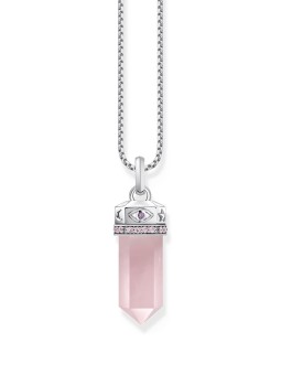 ciondolo Thomas Sabo PE955-640-9 Silver pendant w. rose-coloured rose quartz crystal