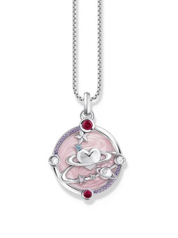ciondolo Thomas Sabo PE959-340-9 Silver pendant w. pink enamel