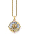 ciondolo Thomas Sabo PE960-471-1 Gold-plated chain pendant w. light blue enamel