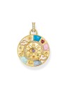 ciondolo Thomas Sabo PE962-471-7 Gold-plated chain pendant w. wheel of fortune