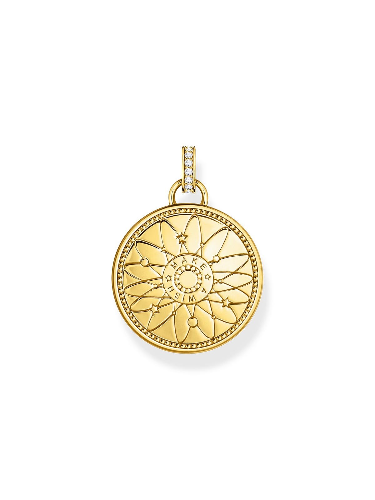 ciondolo Thomas Sabo PE962-471-7 Gold-plated chain pendant w. wheel of fortune