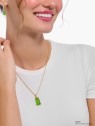 ciondolo Thomas Sabo PE967-414-6 Large gold-plated green Goldbears pendant w. stones
