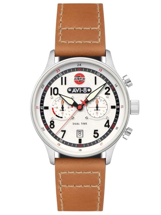 orologio uomo AVI-8 AV-4088-06 Mens Watch Hawker Hurricane Dual-Time Chronograph 43mm 5ATM
