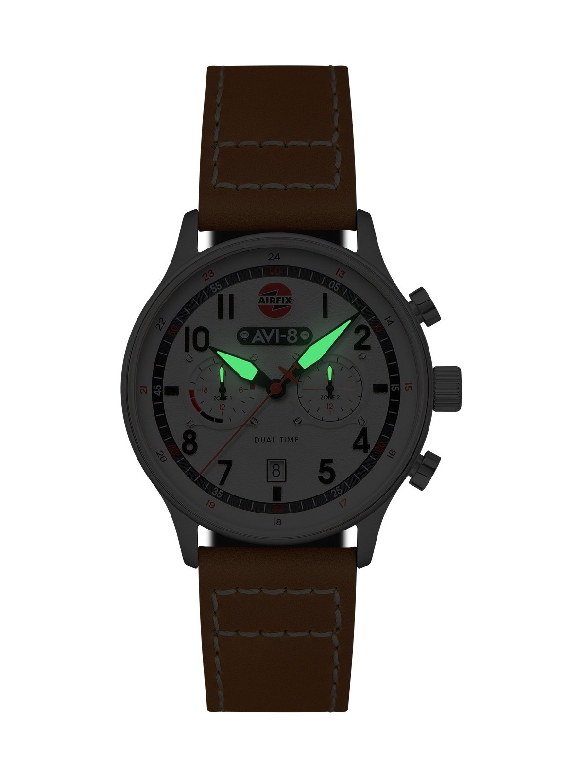 orologio uomo AVI-8 AV-4088-06 Mens Watch Hawker Hurricane Dual-Time Chronograph 43mm 5ATM