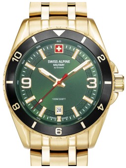 orologio uomo Swiss Alpine Military 7034.1118 Mens Watch Sierra gold green 42mm 10ATM