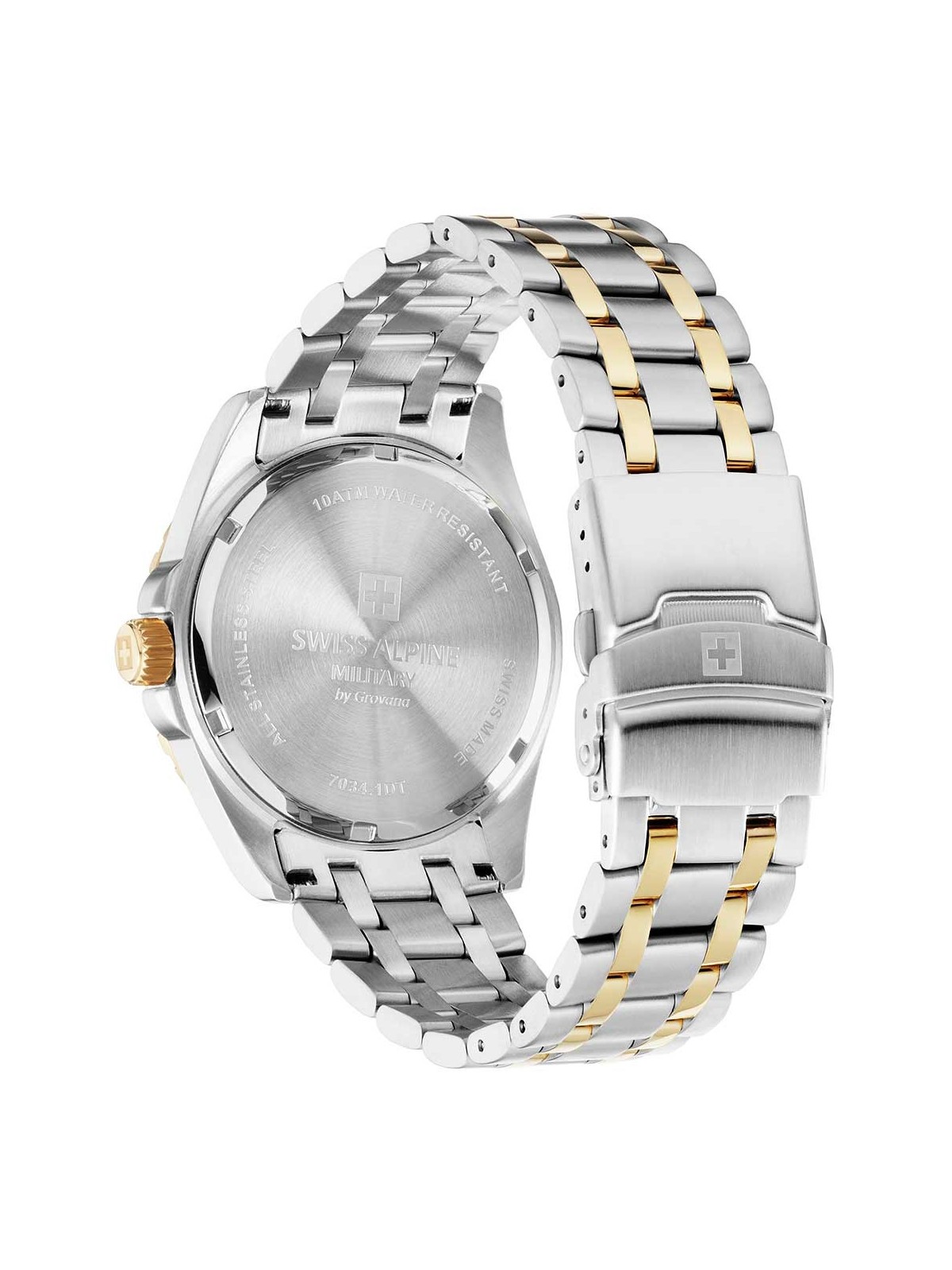 orologio uomo Swiss Alpine Military 7034.1144 Mens Watch Sierra two tone green 42mm 10ATM