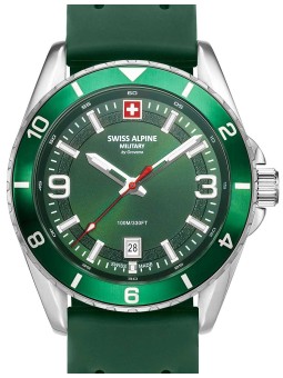 orologio uomo Swiss Alpine Military 7034.1834 Mens Watch Sierra silver green 42mm 10ATM
