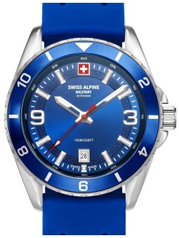 orologio uomo Swiss Alpine Military 7034.1835 Mens Watch Sierra silver blue 42mm 10ATM