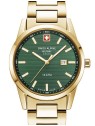 orologio donna Swiss Alpine Military 7767.1114 Ladies Watch Argos gold green 34mm 10ATM