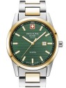 orologio donna Swiss Alpine Military 7767.1144 Ladies Watch Argos two tone green 34mm 10ATM