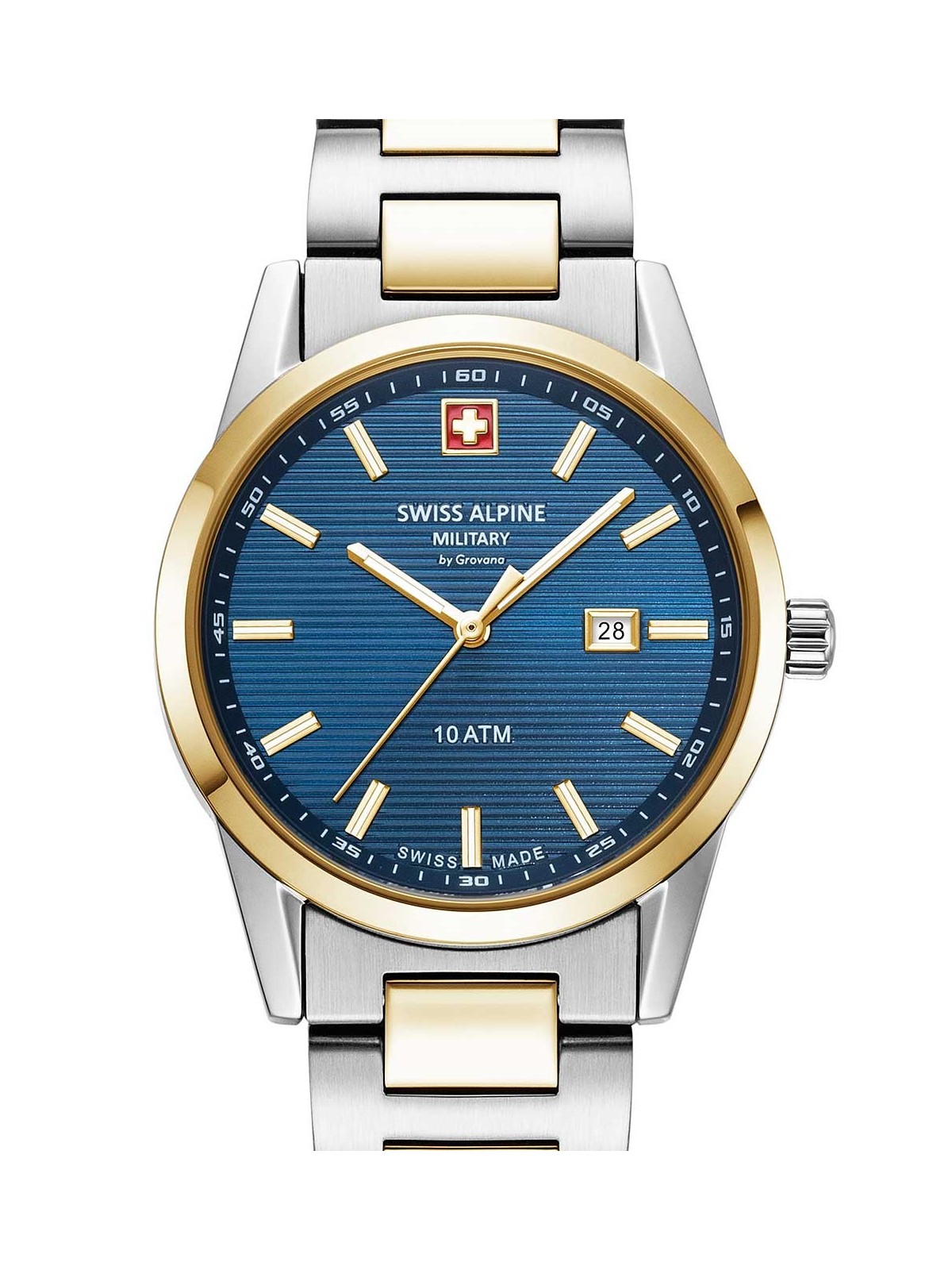 orologio donna Swiss Alpine Military 7767.1145 Ladies Watch Argos two tone blue 34mm 10ATM