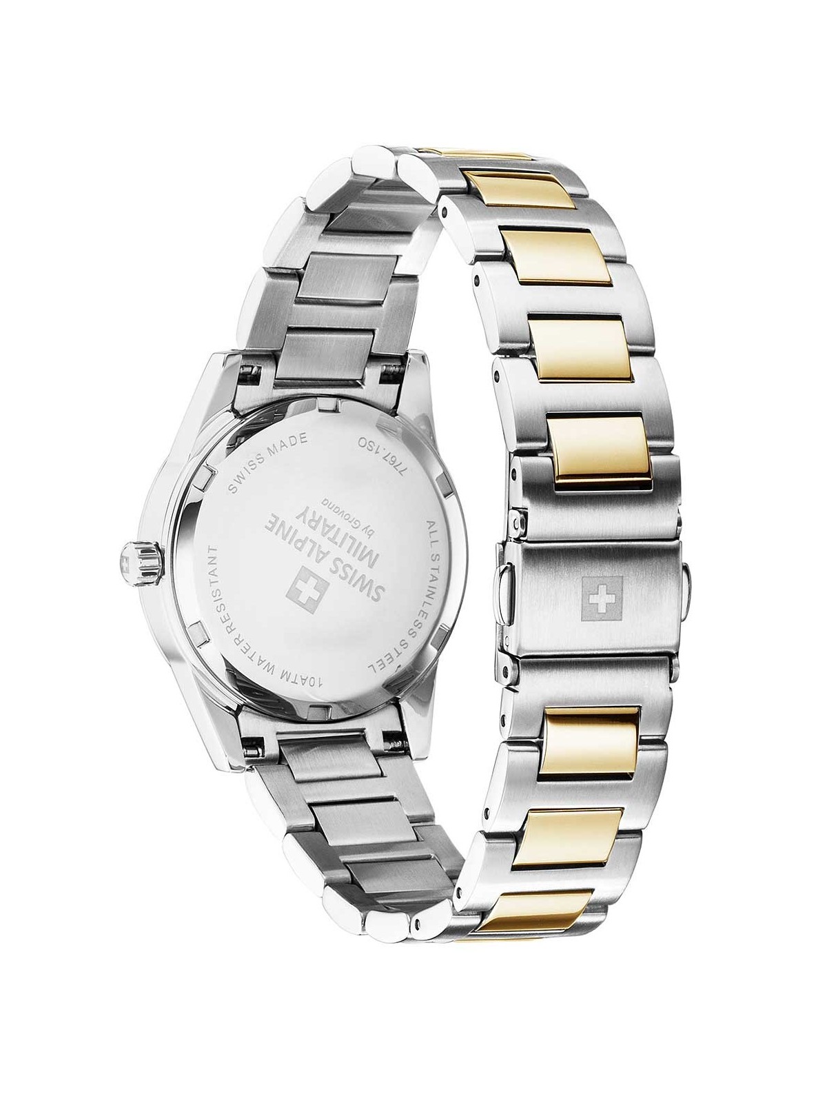 orologio donna Swiss Alpine Military 7767.1145 Ladies Watch Argos two tone blue 34mm 10ATM