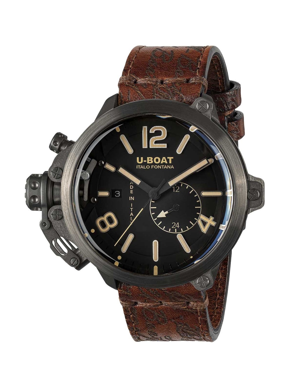 orologio uomo U-Boat 8805 Mens Watch Capsule Titanium BK BE 50mm 10ATM