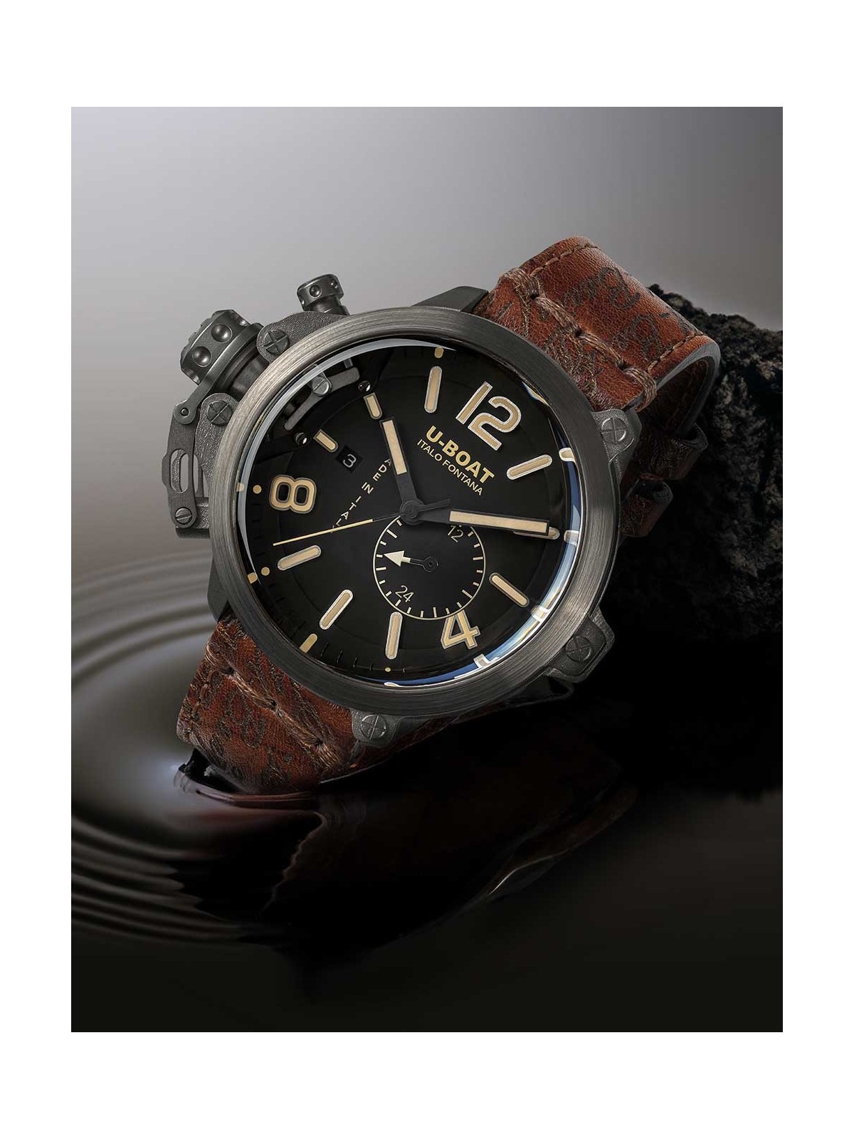 orologio uomo U-Boat 8805 Mens Watch Capsule Titanium BK BE 50mm 10ATM