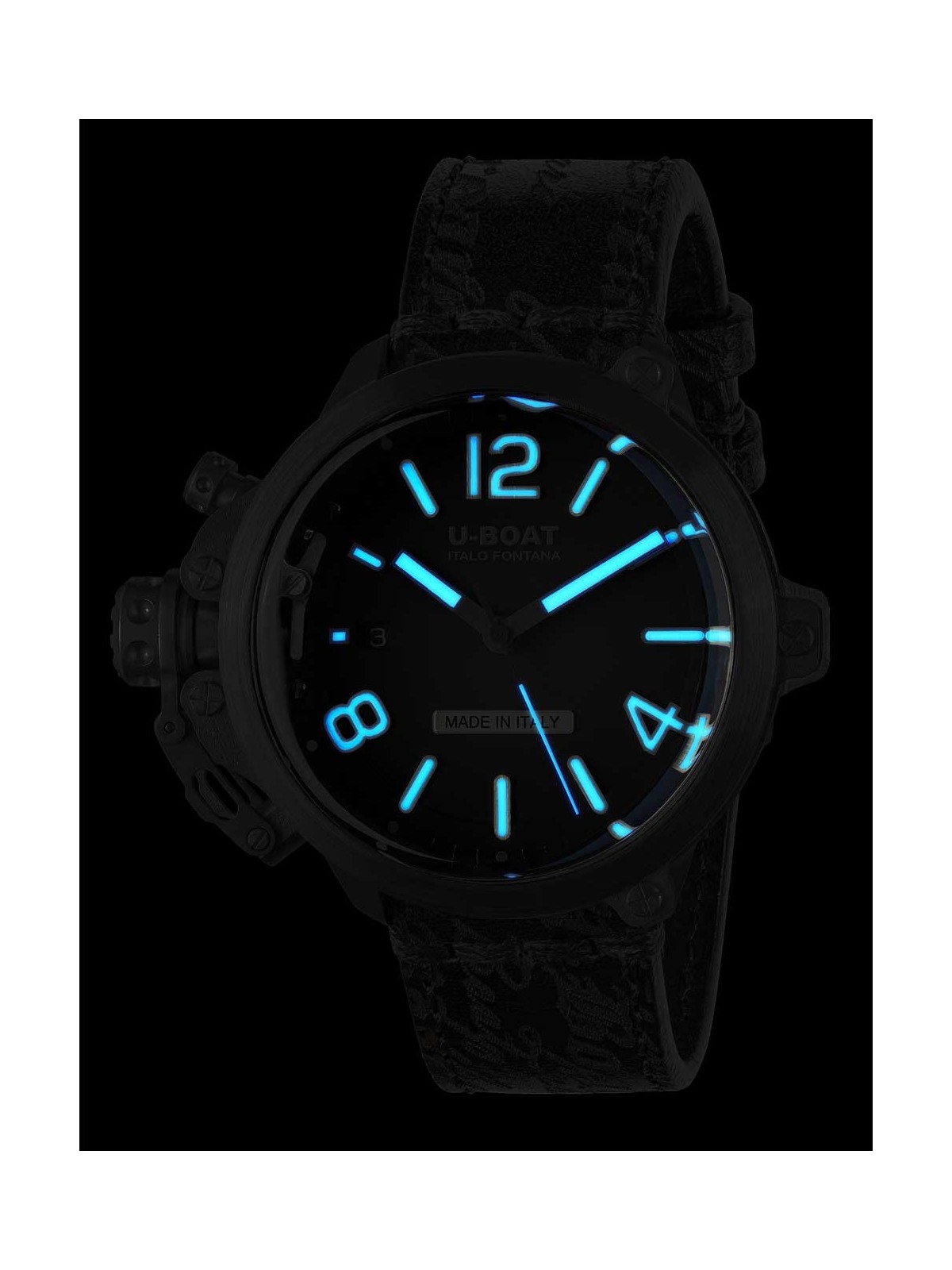 orologio uomo U-Boat 8808 Mens Watch Capsule PVD BK BL 45mm