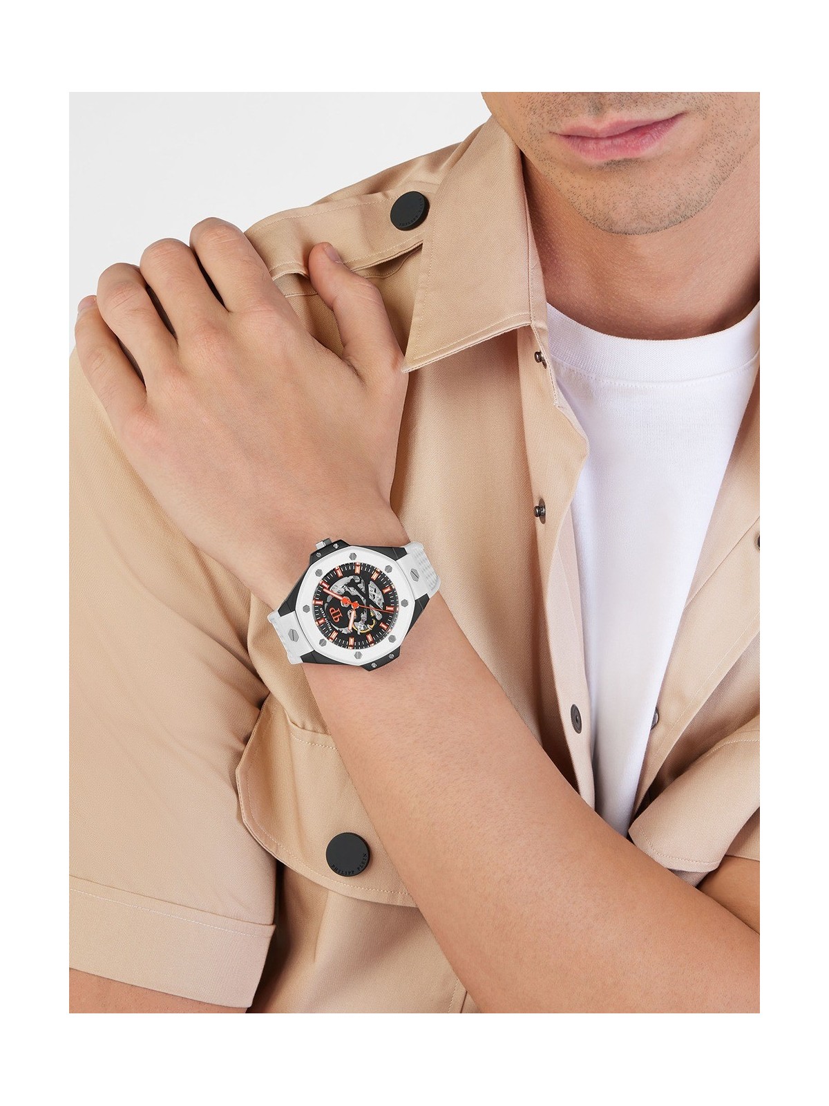 orologio uomo Philipp Plein PWPFA0724 Mens Watch Skeleton Royal Automatic 46mm 5ATM